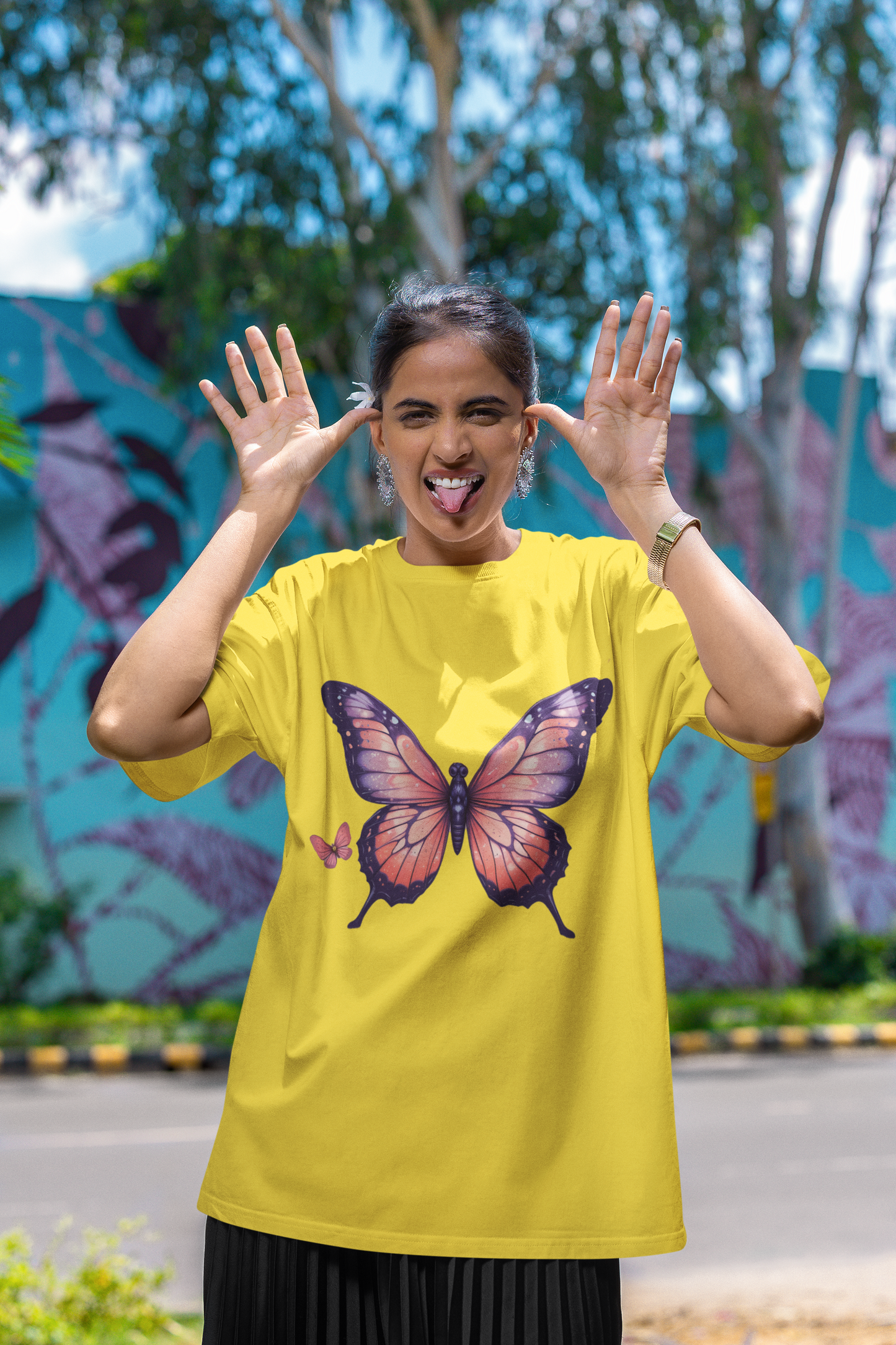 Golden Haze | Women's Soft Classic Crew T-Shirt | Dreamy Cotton Fit with Washed-In Tones