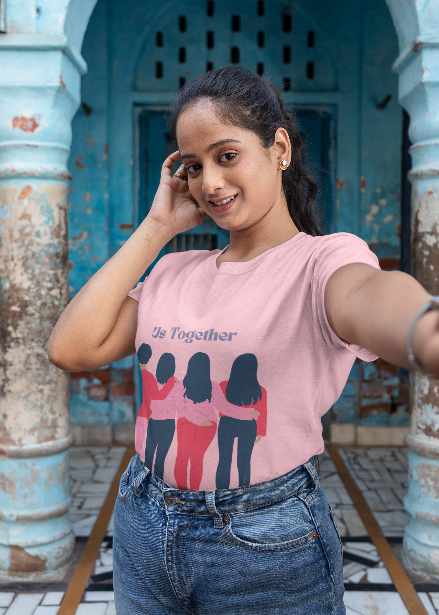 Urban Bloom | Everyday Cotton Tee for Women | Bold Streetwear-Inspired Print with Comfort Fit