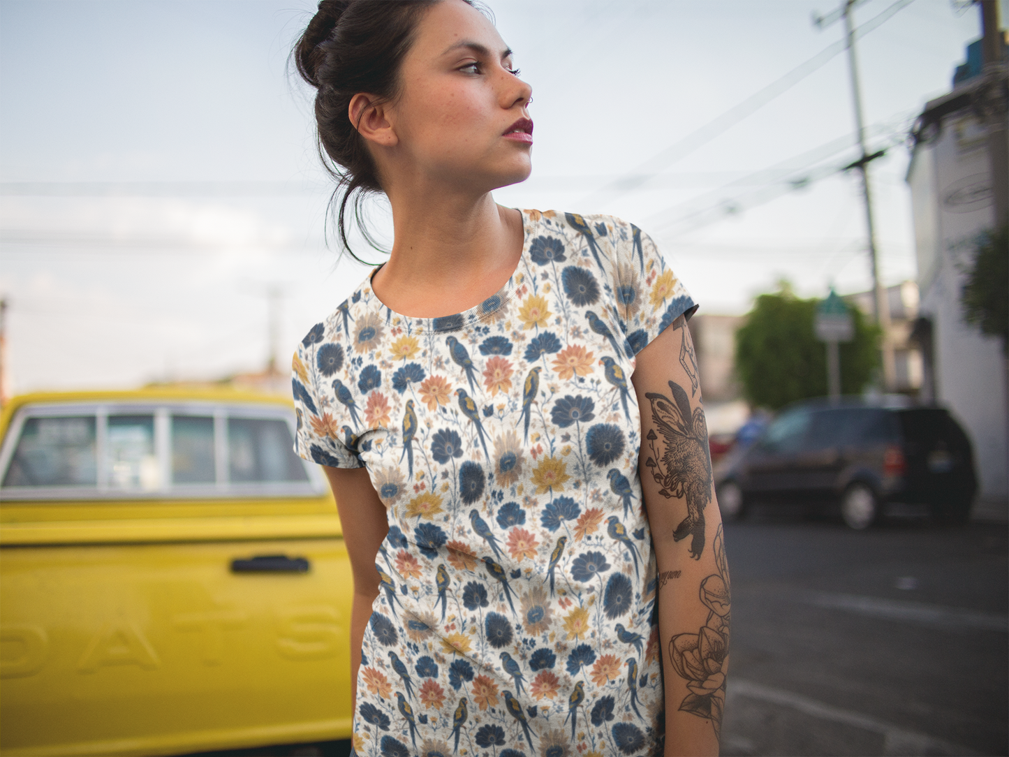 Thread Mirage | Women's Artistic Classic T-Shirt | Lightweight Cotton with Vibrant Art-Inspired Designs