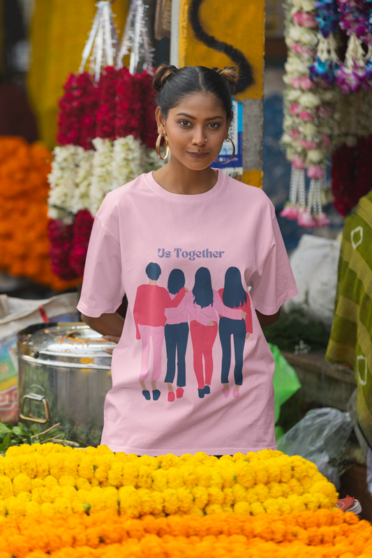 Urban Bloom | Everyday Cotton Tee for Women | Bold Streetwear-Inspired Print with Comfort Fit