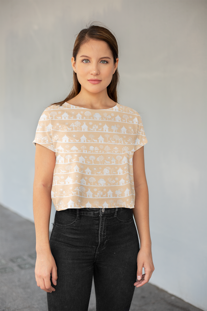 Mist in Motion | Women's Artistic Classic T-Shirt | Lightweight Cotton with Vibrant Art-Inspired Designs