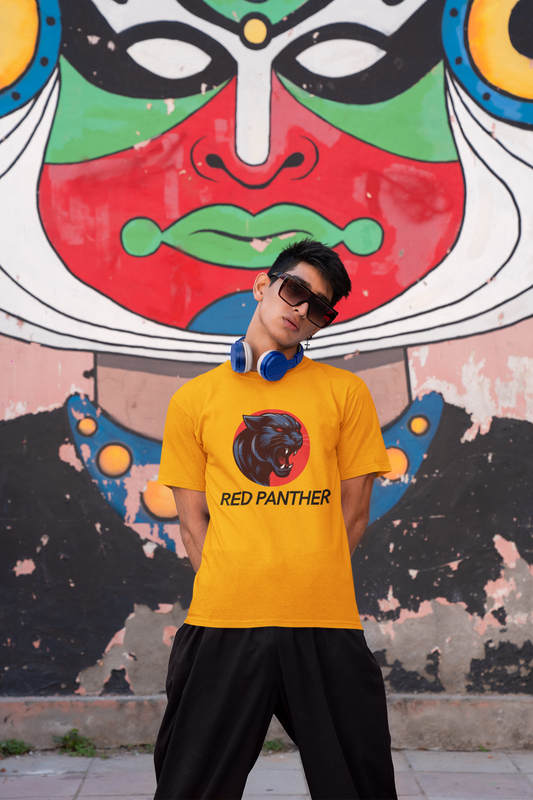 Red Panther Graphic Tee | Unisex Streetwear Crew | Bold Urban Fit