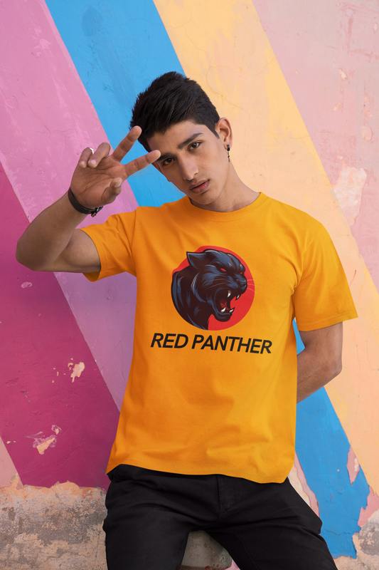 Red Panther Graphic Tee | Unisex Streetwear Crew | Bold Urban Fit