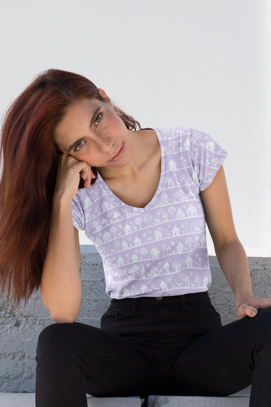Bloom Theory | Women's Artistic Classic T-Shirt | Lightweight Cotton with Vibrant Art-Inspired Designs