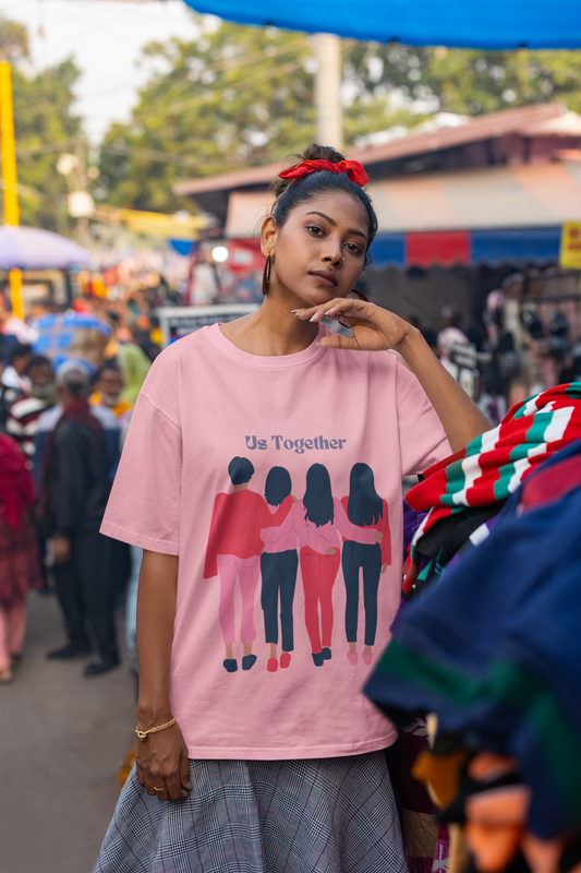 Urban Bloom | Everyday Cotton Tee for Women | Bold Streetwear-Inspired Print with Comfort Fit