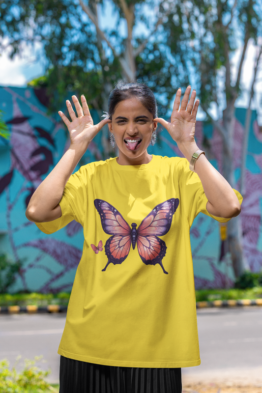 Golden Haze | Women's Soft Classic Crew T-Shirt | Dreamy Cotton Fit with Washed-In Tones