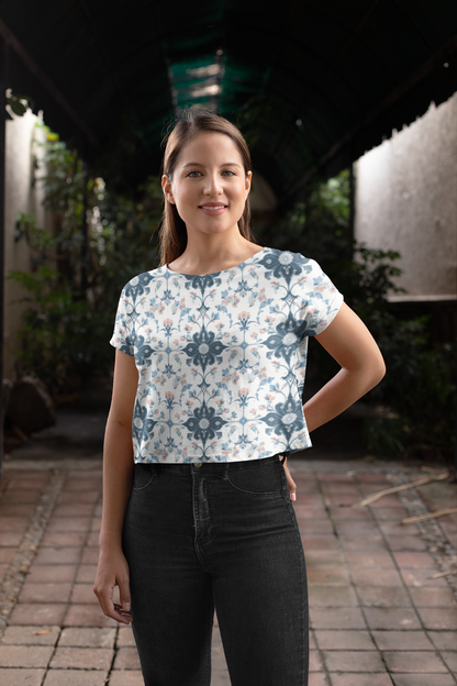 Softspoken Storm | Women's Artistic Classic T-Shirt | Lightweight Cotton with Vibrant Art-Inspired Designs