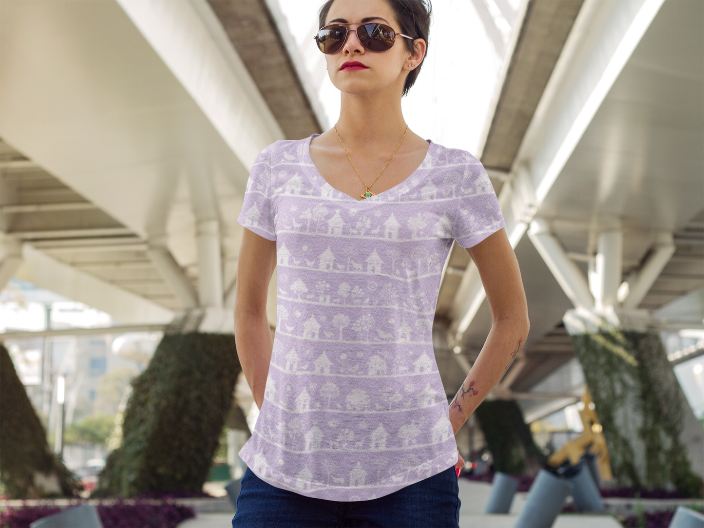 Bloom Theory | Women's Artistic Classic T-Shirt | Lightweight Cotton with Vibrant Art-Inspired Designs